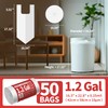 Small Trash Bags with Handles 2 Gallon 50 Count White
