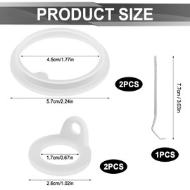 4pcs Gaskets Replacement for TAKEYA Actives Water Bottle, Silicone Lid Seal Ring Parts Leak-Proof Accessories Compatible with TAKEYA Actives 18oz 22oz 24oz 32oz 40oz (Not for TAKEYA Originals)