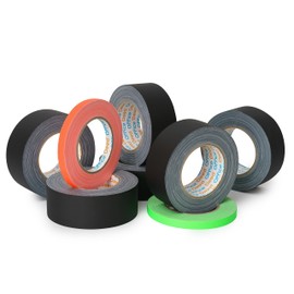Office Deed Black Gaffers Tape 2 inch X 30 Yard, 6 Pack, Non-Reflective, No Residue, Hand Tear, Waterproof, Matte Black Gaff Tape for Stages, Floor Tape for Electrical Cords (6 Pack)
