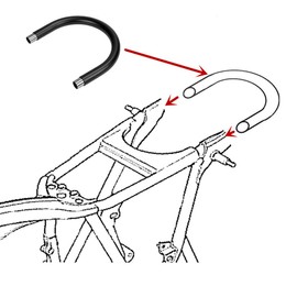 MOTO4U 230mm Motorcycle Rear Seat Frame Hoop Loop Rear Seat Seat Frame Mounting Bracket for Cafe Racer Scrambler