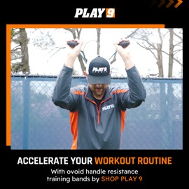 SHOP PLAY 9 bandas de entrenamiento de resistencia de béisbol y sóftbol – Fuerza del brazo, equipo de lanzamiento y acondicionamiento (jóvenes)