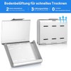 Aluminium-Halterung mit Belüftungslöchern, 1 Stück, Silber