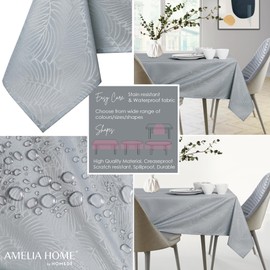 AmeliaHome Tablecloth, Lotus Effect, Water-resistant