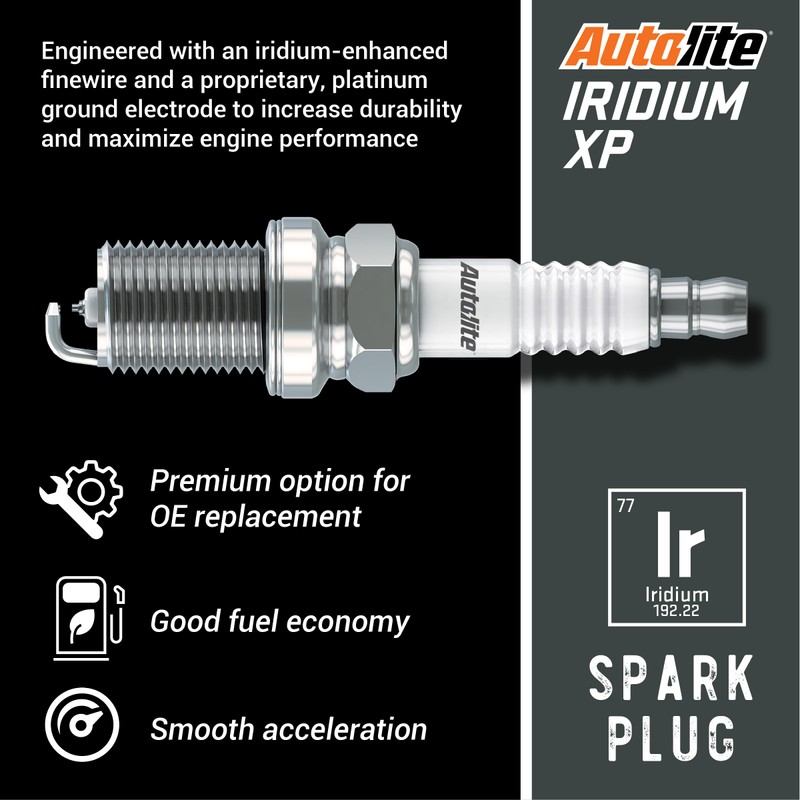 Autolite Iridium XP Automotive Replacement Spark Plugs, XP5325 (Pack of
