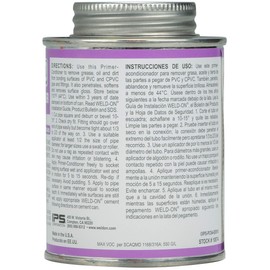 Weld-On 10874 PC-64 PVC/CPVC Primer-Conditioner - Low-VOC, Purple, 1/2 Pint (8 fl oz)