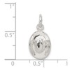 Solid 925 Sterling Silver Pendant Cowboy Hat Charm (17mm x