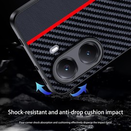 Suttkue for Xiaomi Poco X7 Pro Case,high qualit,PC Material Carbon Fiber，Scratch Resistant,FlexibleFull Protection,Anti-Skid