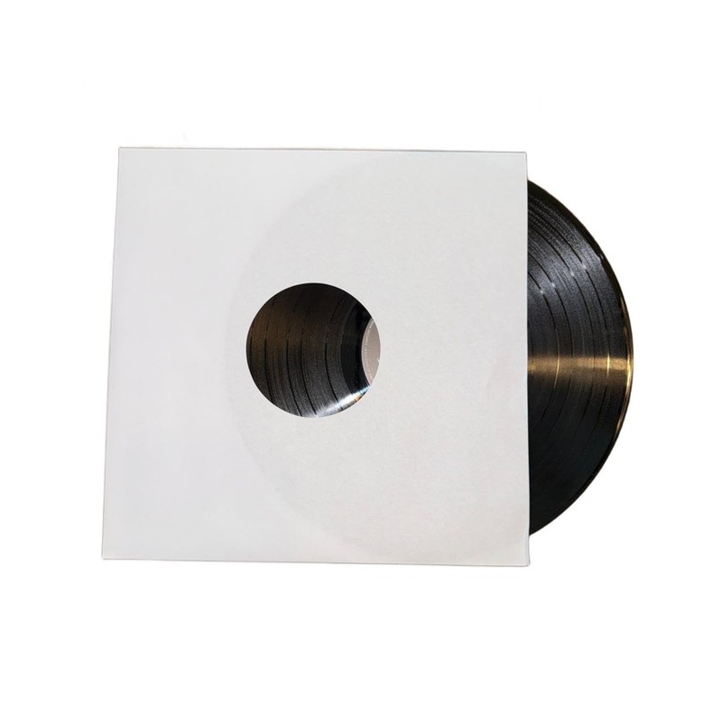 50 - Pack White Paper Vinyl 45 RPM Record Inner