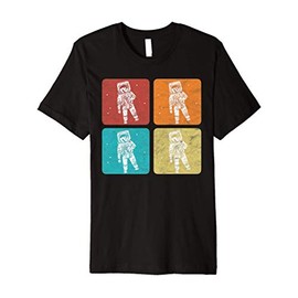 Retro Astronaut Vintage 80's Space Lover Pop Art Graphic Premium T-Shirt