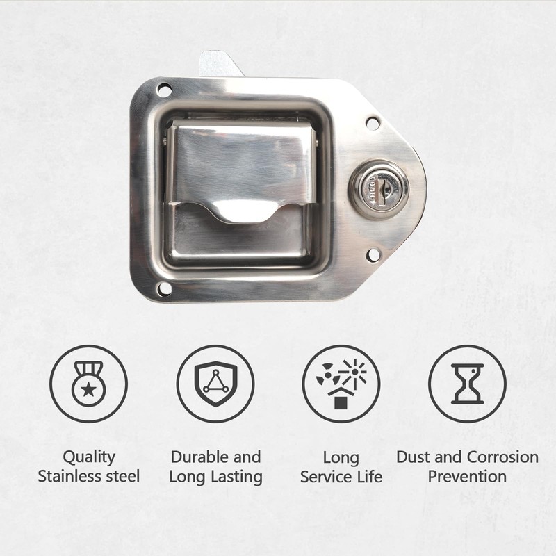 FGJQEFG Truck Tool Box Lock Handle-Tool Box Replacement Latch-Stainless Steel
