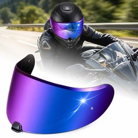 PSLER For HJ-20M Motorcycle Helmet Visor Replacement Visor Compatible with HJC FG-17, IS-17, FG-ST, C70, C70N, Scratch-Resistant UV Protection Helmet Visor, Pinlock Ready (Rainbow)