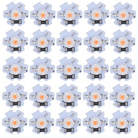 25Pcs 5V LED Chips 200LM 1W High Power LED Lamp Beads for DIY Lighting FixturesPink Light 380‑840NM
