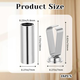 Aeaocvo 18 Sets Aglets for Shoelaces Alloy Shoelace Tips, Shoes Lace Ends Tips, Shoelace Heads and Cords End Metal Aglets Replacement Head Suitable for DIY Repair and Design Production 18PCS