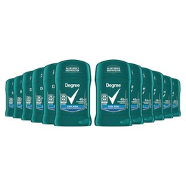 Degree Men Original Protection Antiperspirant Deodorant Cool Rush Pack of 12 48-Hour Sweat & Odor Protection Antiperspirant For Men 1.7 oz