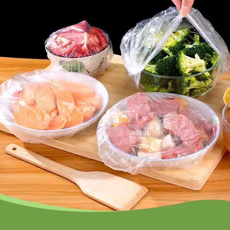 Transparent Dust Cover with Elastic, Food Covers Fresh Keeping Bags,