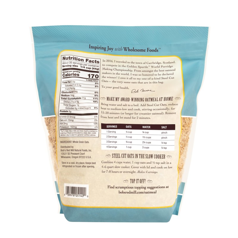Bob's Red Mill Steel Cut Oats, 54oz (Pack of 4)