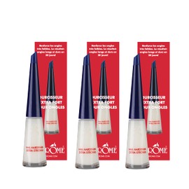 Herome Pack of 3 Nail Hardener Extra Strong (Nail Hardener Extra Strong) - Nail Enhancer Guaranteed Solid Nails, After eight Days, the first results are noticeable. - 3 x 10 ml.
