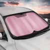 BDK 2PC Metallic Pink Premium Reflective Polyester Pop Up Car