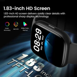 Reloj inteligente con Alexa integrada, pantalla táctil HD de 1.83 pulgadas con llamadas Bluetooth, reloj de fitness con monitor de frecuencia cardíaca/sueño, más de 120 modos deportivos, reloj