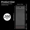 Ouligay 200 Pcs Self Sealing Clear Bags with Hanging Header,