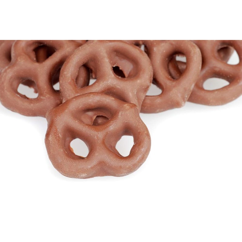 CrazyOutlet Gourmet Milk Chocolate Covered Mini Pretzels, Salted, Bulk Pack,