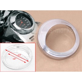 Unbranded 112 Chrome Speedometer 5" Trim Ring Visor Fit for Harley Davidson FL Models USA