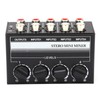 Stereo Mini Mixer Passive Audio Signal Controller 4 Channel Hub