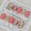 Pink Sparkle Handmade Nail Tips - Stiletto M / 핑크