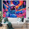 FENDROM Blacklight Astronaut Tapestry Hippie Eyes Tapestry UV Reactive Flowers