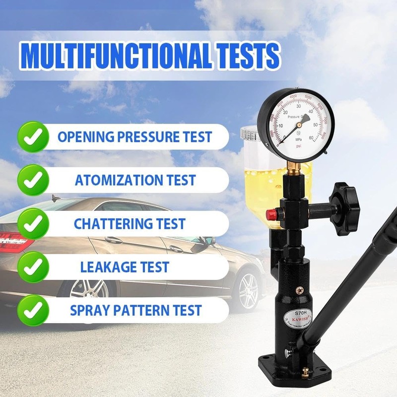 Diesel Fuel Injector Tester New 600Bar 8000PSI Diesel Injector Nozzle