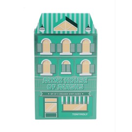 TONYMOLY Mini House of Masks 5pc Ceramide Acid Sheet Mask Set – Hydrating & Barrier-Repair Korean Face Masks with Hyaluronic Acid – Strengthens Skin Barrier, Moisturizes & Soothes, K-Beauty Gift Set