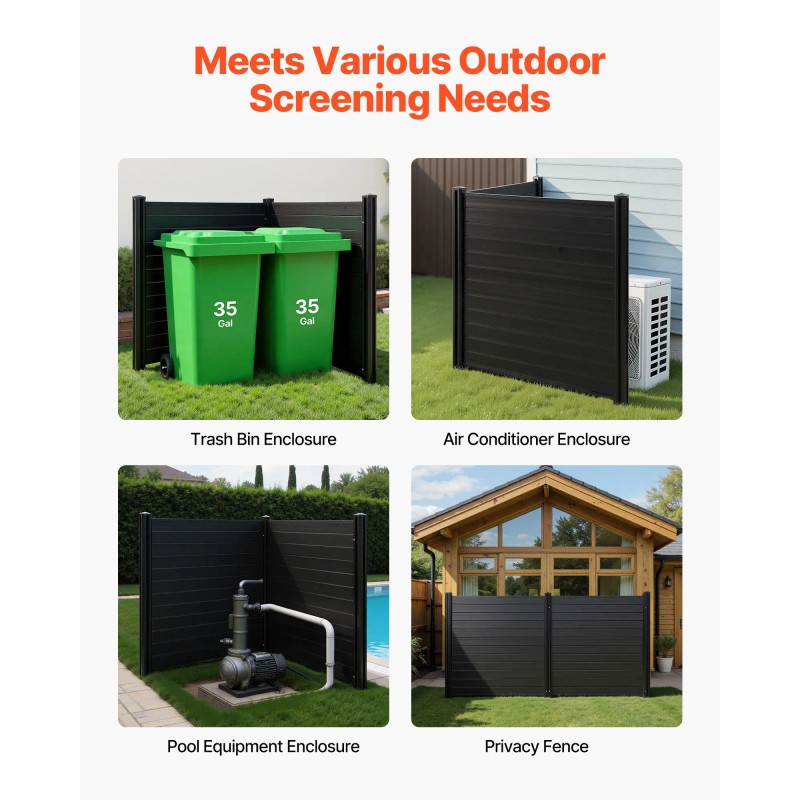 Outdoor Privacy Screen 2 Panels 48 X 48 AC Fence