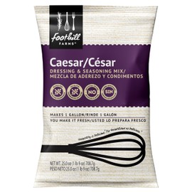 Foothill Farms Caesar Dressing & Seasoning Mix, Make Classic Caesar Salad Dressing, Top Sandwiches, Mix in Soup and more, Makes 1 Gallon of Salad Dressing, 25 oz Packet