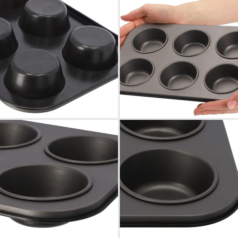 KADAX Muffin Tray, 27 x 19 cm Baking Tray, Non-Stick