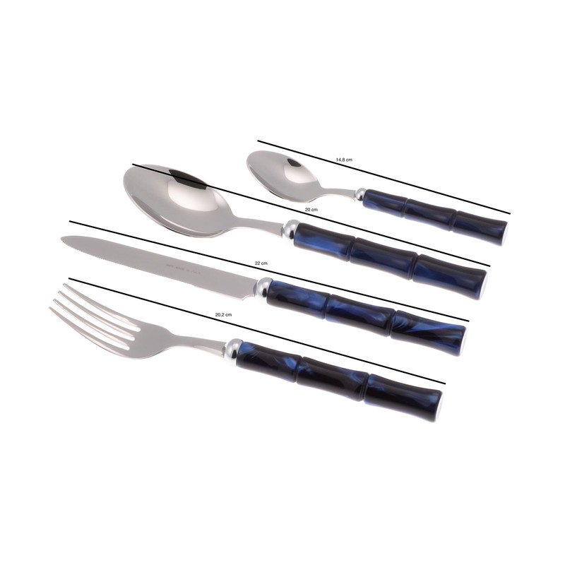 Rivadossi Bamboo Blue - Table Top, Set of 4, 100%