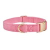 YUDOTE Soft Cotton Dog Collar with Metal Buckle Adjustable Heavy