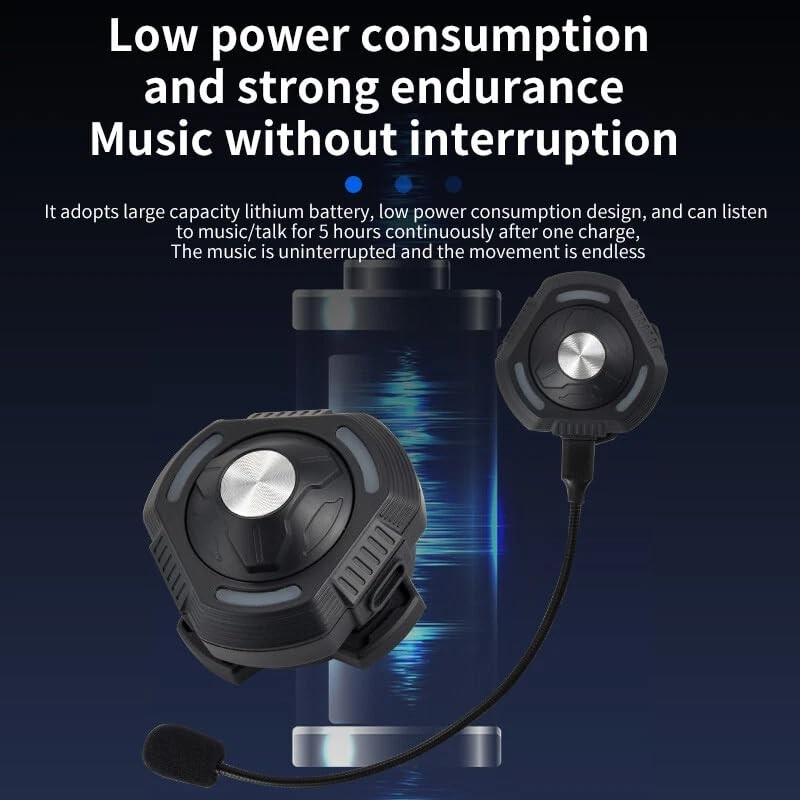 WXWBFAO Bone Conduction Motorcycle Helmet Wireless Bluetooth Speaker Waterproof Earphone