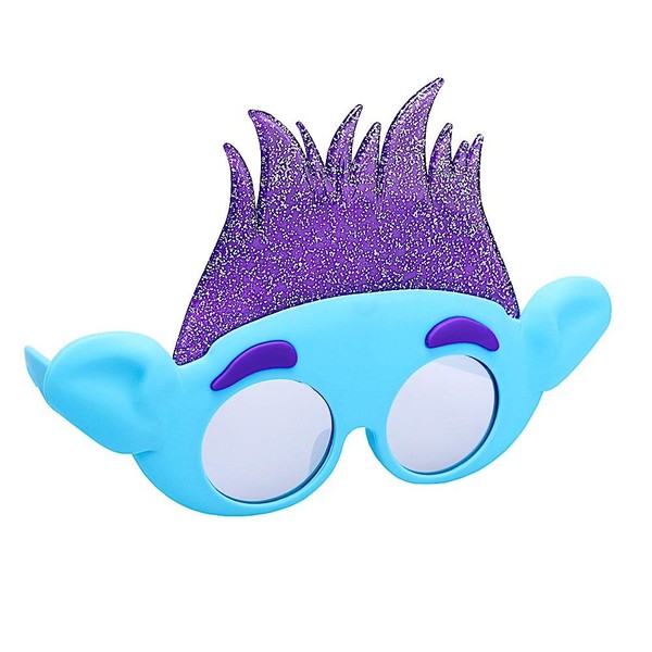 Sun-Staches Trolls Official Branch Sunglasses Costume Accessory Mask UV400, One Size Fits Most Kids