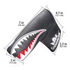 Craftsman Golf Black Synthetic Leather Shark Golf Blade Putter Cover