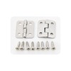 AUXBC 80Pcs 18x15mm Silver Mini Hinges for Wooden Box, Small