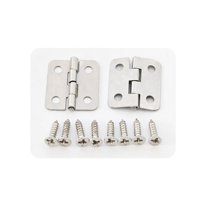 AUXBC 80Pcs 18x15mm Silver Mini Hinges for Wooden Box, Small