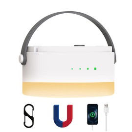 LED Camping Tent Light,Dimmable Warm Light with USB C Charging and Magnetic Hanging Design,Rechargeable 4500mAh Portable Lantern for Emergency,Outdoor,Vendor Booths