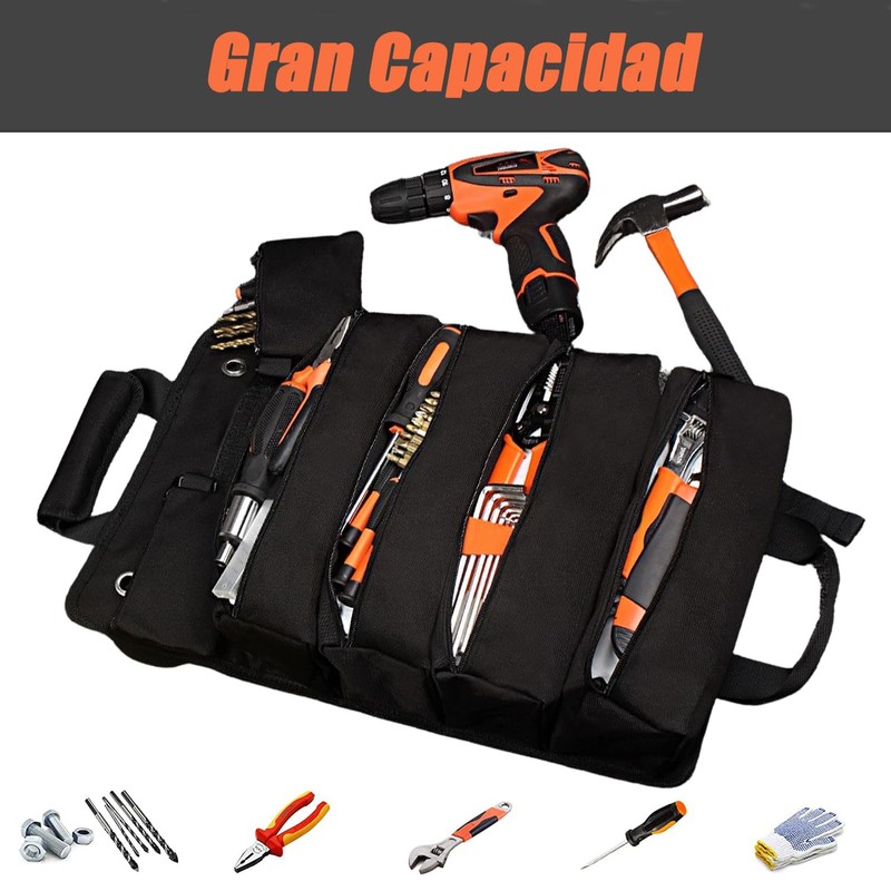 Bolsa De Herramientas, Bolsa Pequeña de Herramientas con Bolsillos Desmontables,