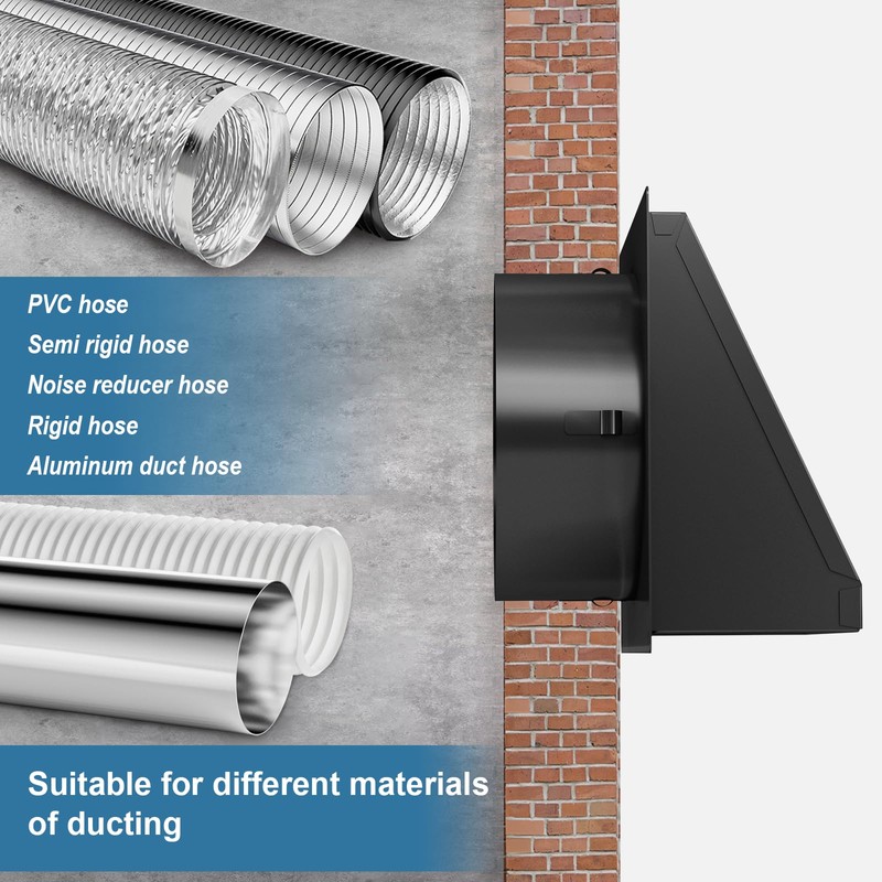 Hon&Guan 8 Inch Vent Covers for Wall with Removable Mesh,