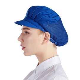 Nanxson 3pcs Chef Hat Kitchen Cooking Chef Cap Food Service Hair Nets CF9033 (Blue*3pcs, one Size)