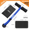 Bilbear Adjustable Nordic Curl Strap with Kneeling Mat,Portable Hamstring for
