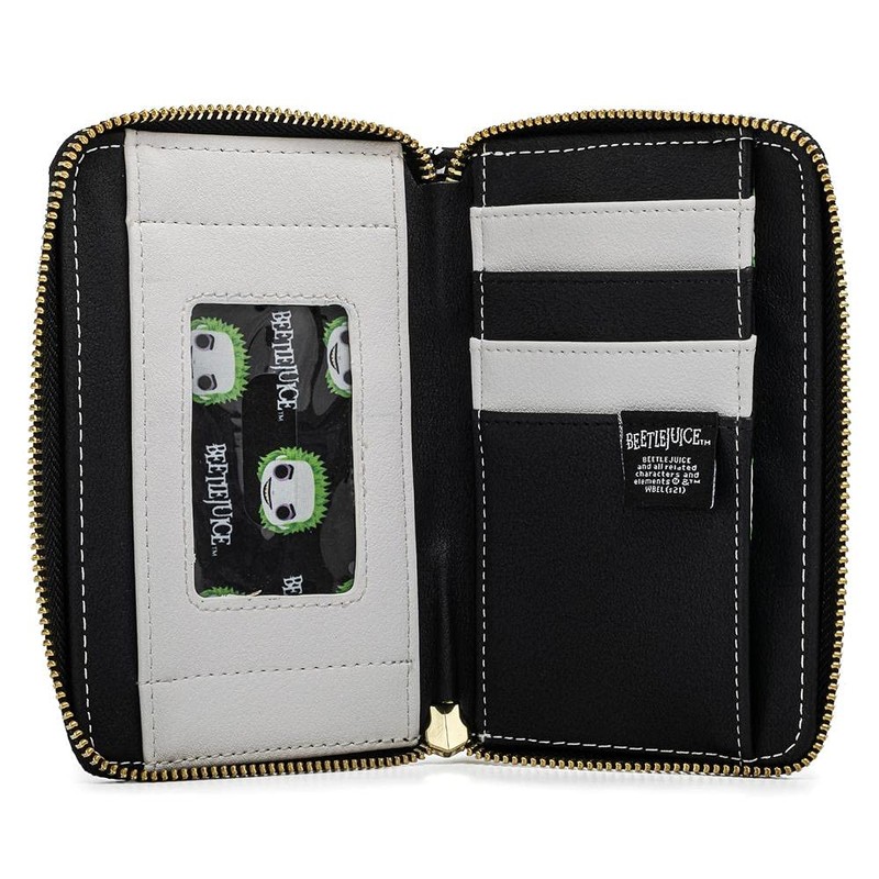 Loungefly Pop Beetlejuice AOP Ziparound Wallet Standard