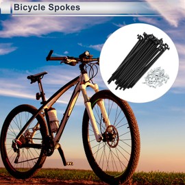 RATCHROLL 1 Set Universal Bicycle Spokes 12G 100mm Length Bike Wheel Spokes Nipple Black Carbon Steel