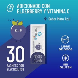 Hidra2go Kids Electrolitos Niños Azúcar Vitamina Elderberry Prebioticos Sobres Sabor Mora Azul