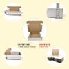 JIKEER2 7x6x2 inch Small Shipping Box Mailers, White Corrugated Cardboard